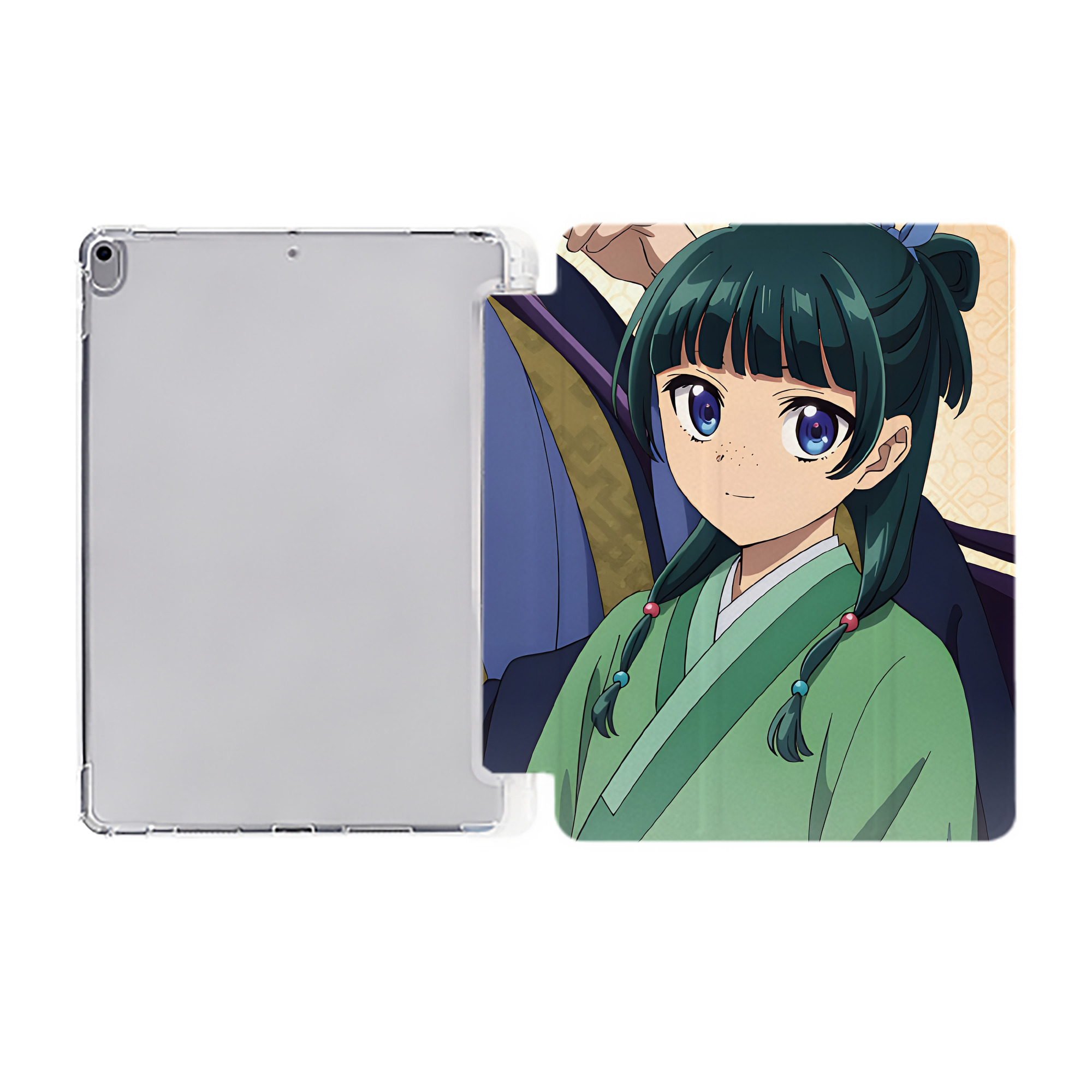 （画像用） 薬屋のひとりごと The Apothecary Diaries IPad ケース ペン収納付き 三つ折りスタンド PUレザー×シリコン 対応機種9.5/10.5/10.9インチ